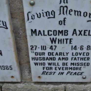 WHITE Malcomb Axel 1947-1986