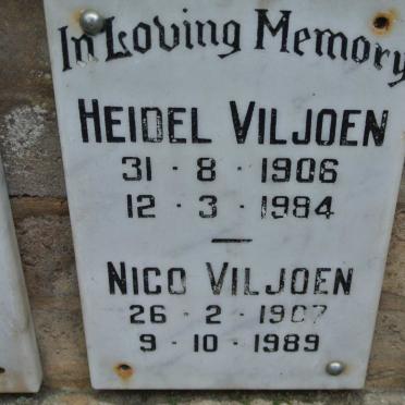 VILJOEN Nico 1907-1989 &amp; Heidel 1906-1984