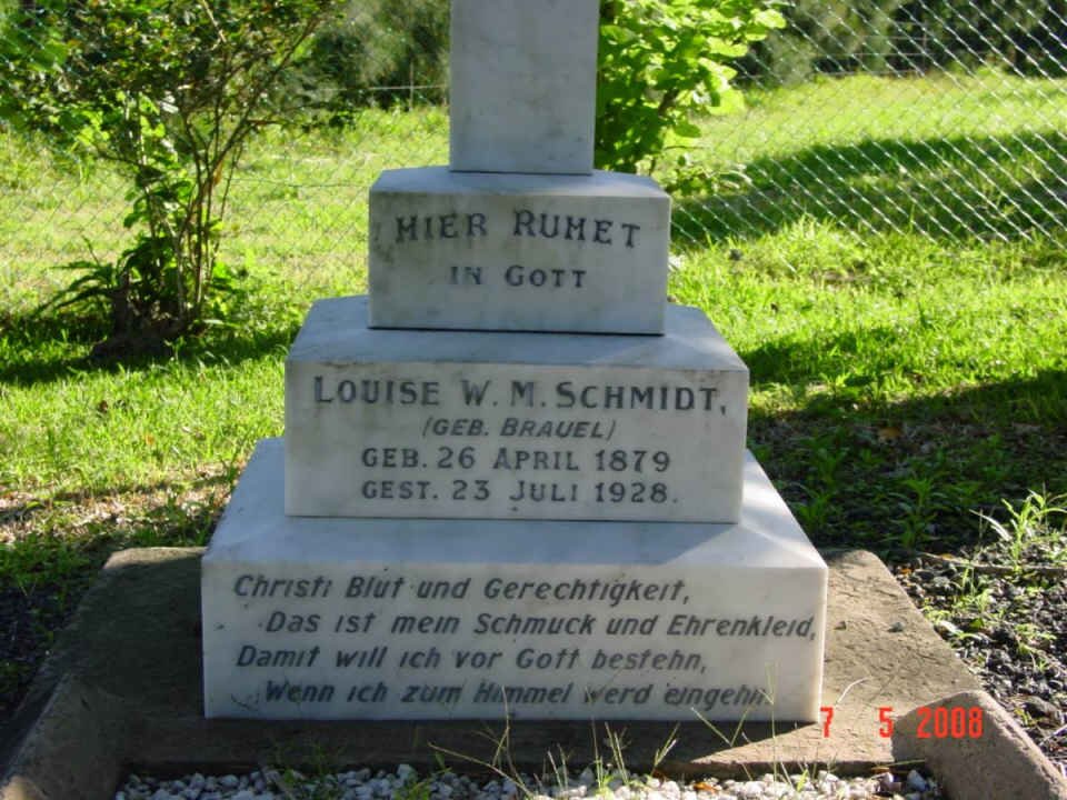 SCHMIDT Louise W.M. nee BRAUEL 1879-1928