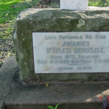 QENQELELE Johannes B’telezi 1873-1932