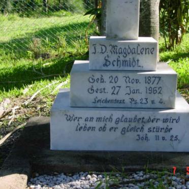 SCHMIDT J.D. Magdalene 1877-1962