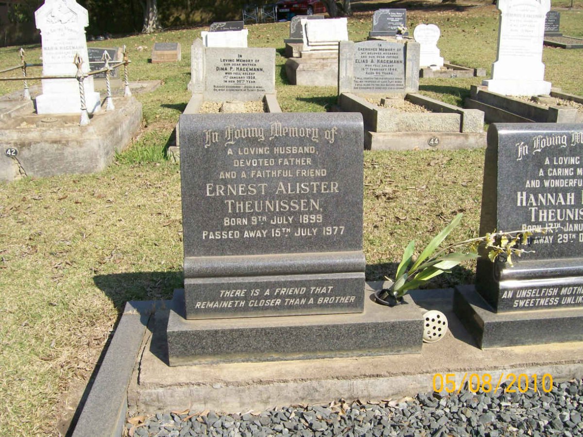 THEUNISSEN Ernest Alister 1899-1977