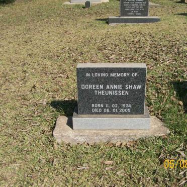 THEUNISSEN Doreen Annie Shaw 1924-2005