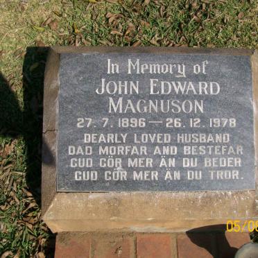 MAGNUSON John Edward 1896-1978