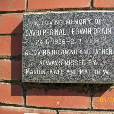 BRAIN David Reginald Edwin 1936-1982