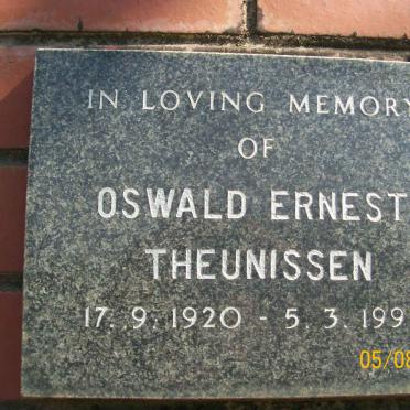 THEUNISSEN Oswald Ernest 1920-1997
