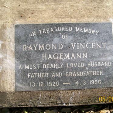 HAGEMANN Raymond Vincent 1920-1996