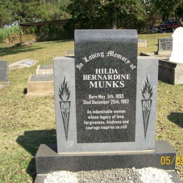 MUNKS Hilda Bernardine 1893-1982