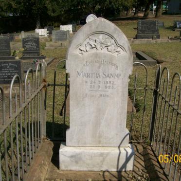 SANNE Martha 1852-1923