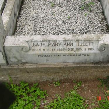 HULETT Mary Ann 1839-1915