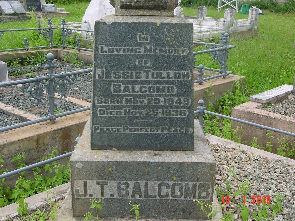 BALCOMB Jessie Tulloh 1848-1936