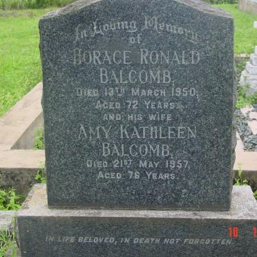 BALCOMB Horace Ronald -1950 &amp; Amy Kathleen -1957