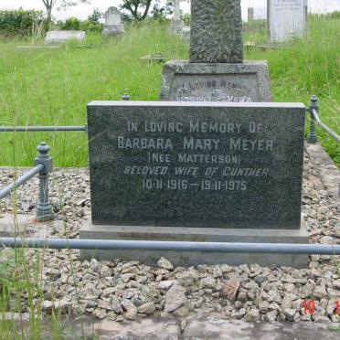 MEYER Barbara Mary nee MATTERSON  1916-1975