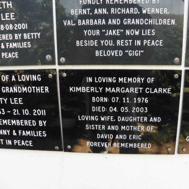 CLARKE Kimberly Margaret 1976-2003