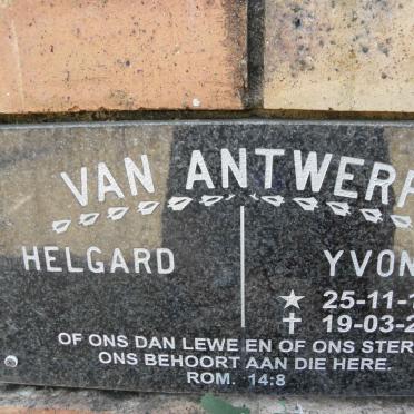ANTWERP Helgard, van &amp; Yvonne 1933-2009