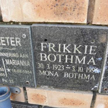 BOTHMA Frikkie 1923-1995