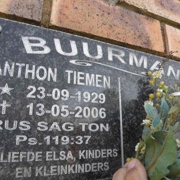 BUURMAN Anthon Tiemen 1929-2006