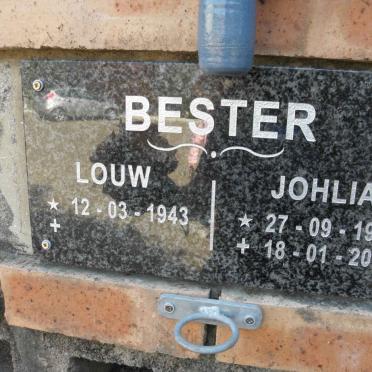 BESTER Louw 1943- &amp; Johlia 1943-2013