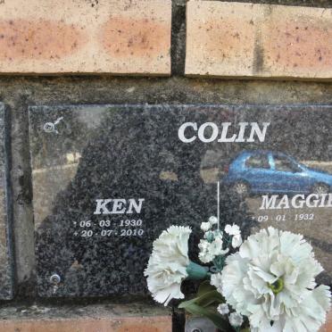 COLIN Ken 1930-2010 &amp; Maggie 1932-
