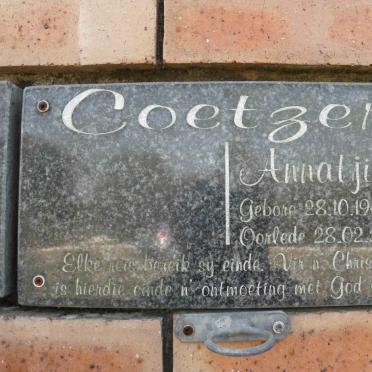 COETZER Annatjie 1940-2005
