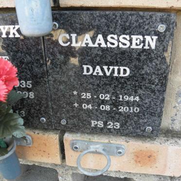 CLAASEN David 1944-2010