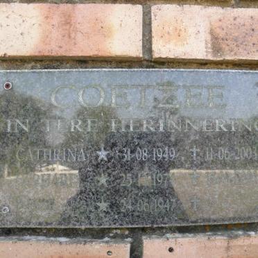 COETZEE ??? 1947- &amp; Cathrina 1949-2003 :: COETZEE Gerhard 1974-2001