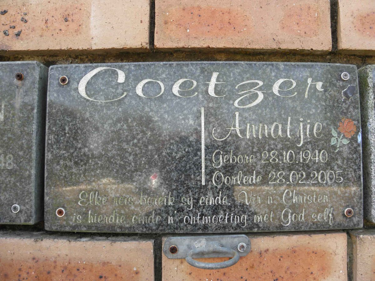 COETZER Annatjie 1940-2005