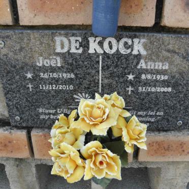 KOCK Joël, de 1926-2010 &amp; Anna 1930-2008