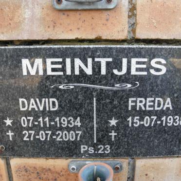 MEINTJES David 1934-2007 &amp; Freda 1938-