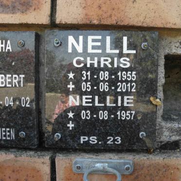 NELL Chris 1955-2012 &amp; Nellie 1957-