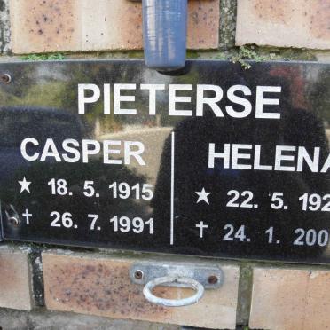 PIETERSE Casper 1915-1991 &amp; Helena 1922-2005