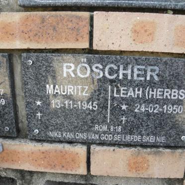 RÖSCHER Mauritz 1945- &amp; Leah HERBST 1950-