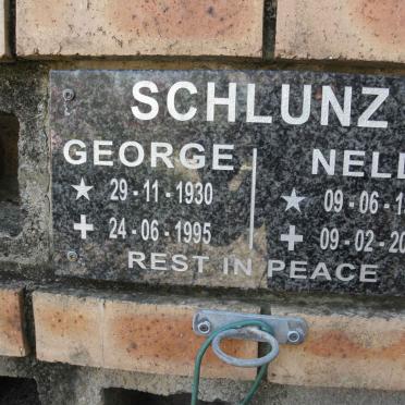 SCHLUNZ George 1930-1995 &amp; Nell 1932-2011