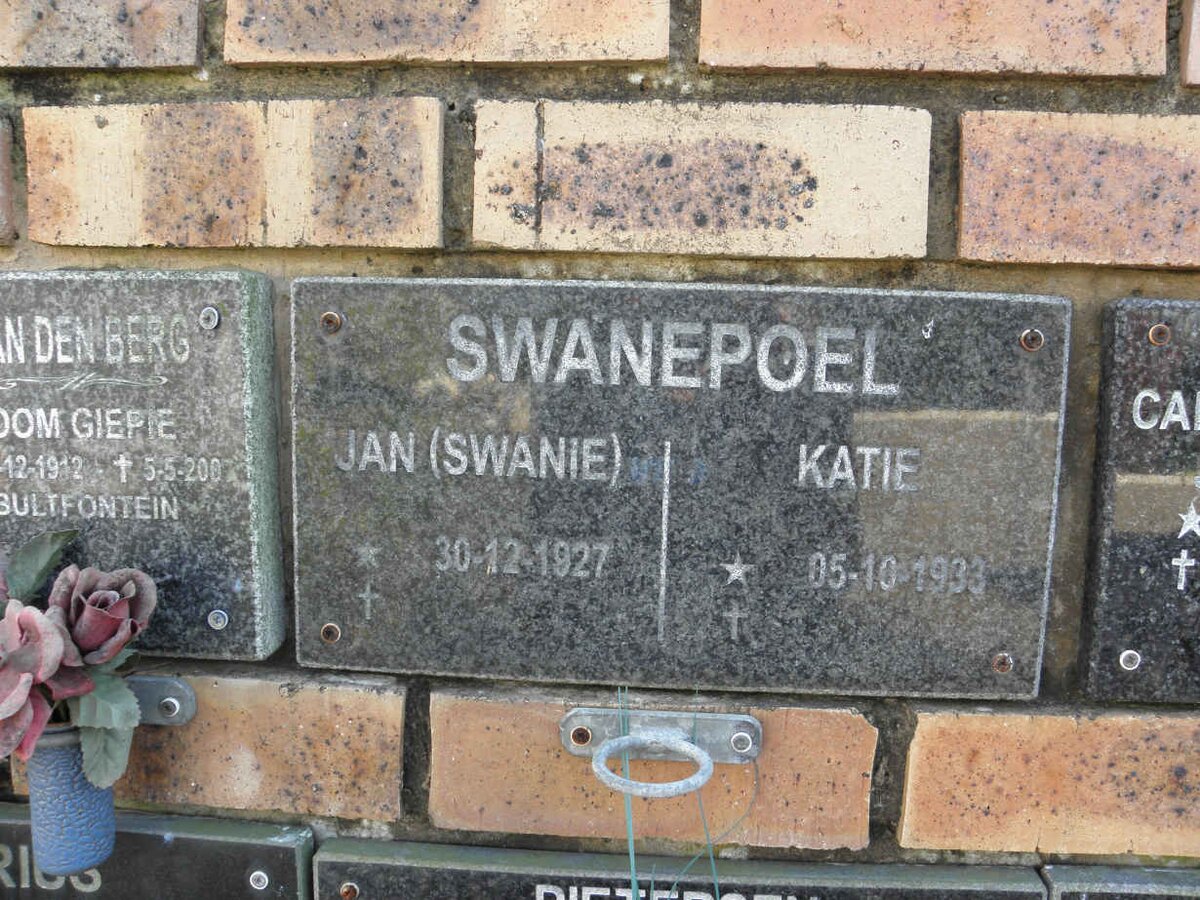 SWANEPOEL Jan 1927- &amp; Katie 1933-