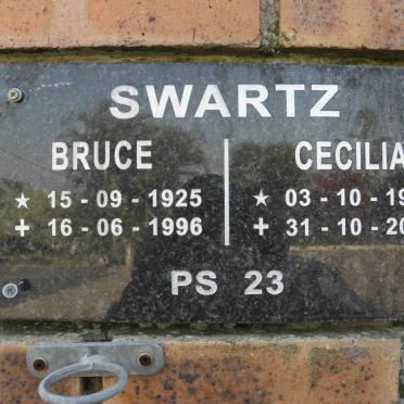 SWARTZ Bruce 1925-1996 &amp; Cecilia 1929-2011