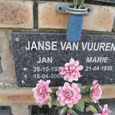 VUUREN Jan, Janse van 1929-2009 &amp; Marie 1930-