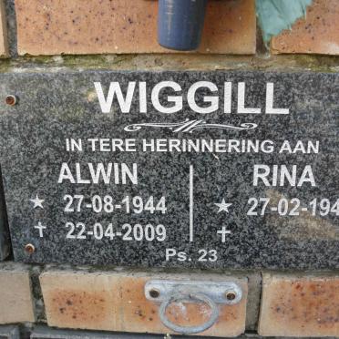 WIGGILL Alwin 1944-2009 &amp; Rina 1945-