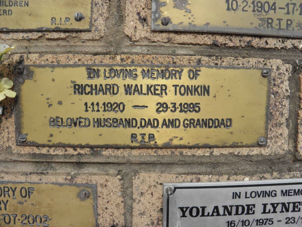 TONKIN Richard Walker 1920-1995