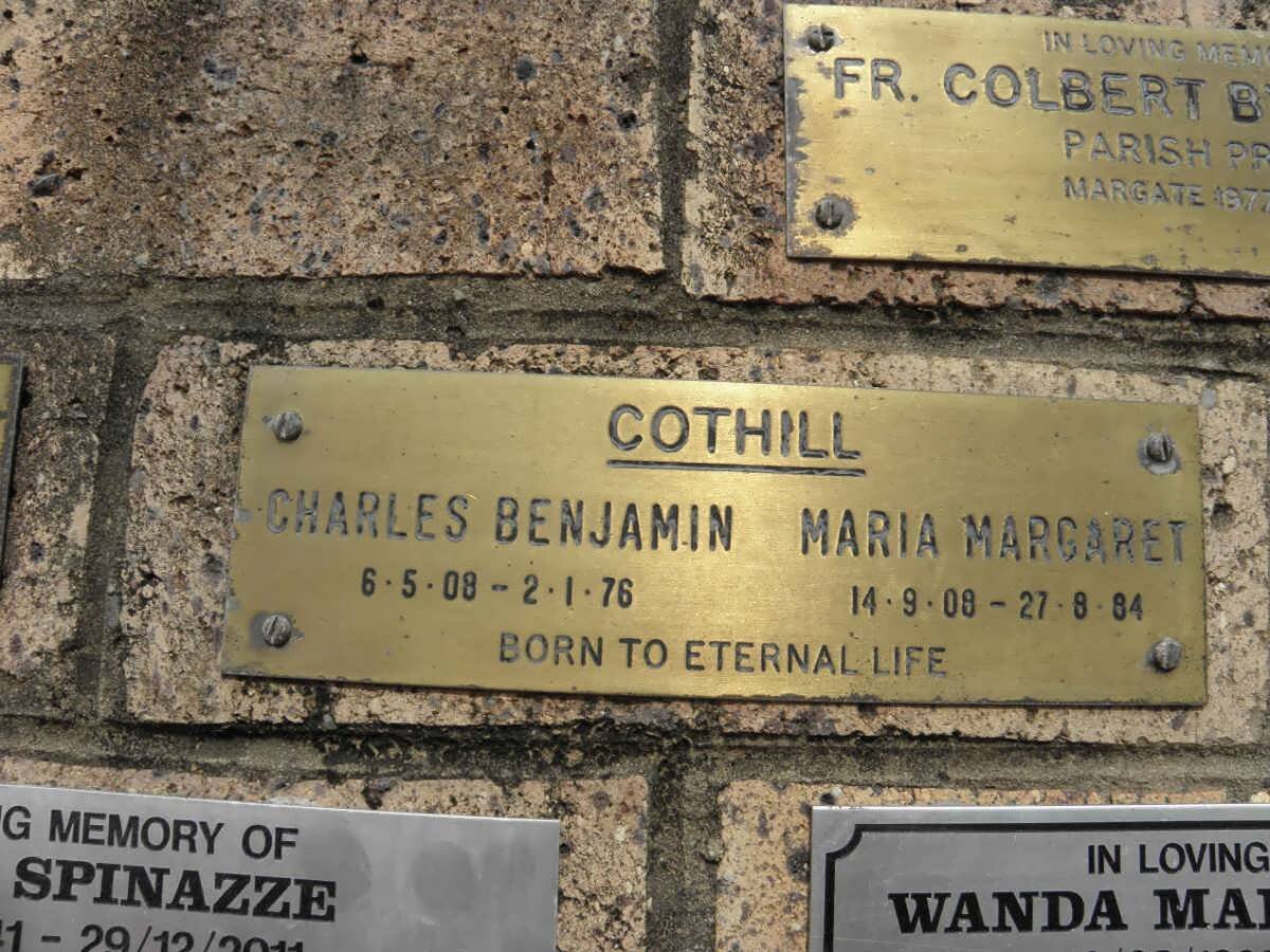 COTHILL Charles Benjamin 1908-1976 &amp; Maria Margaret 1908-1984