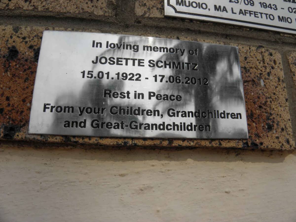 SCHMITZ Josette 1922-2012