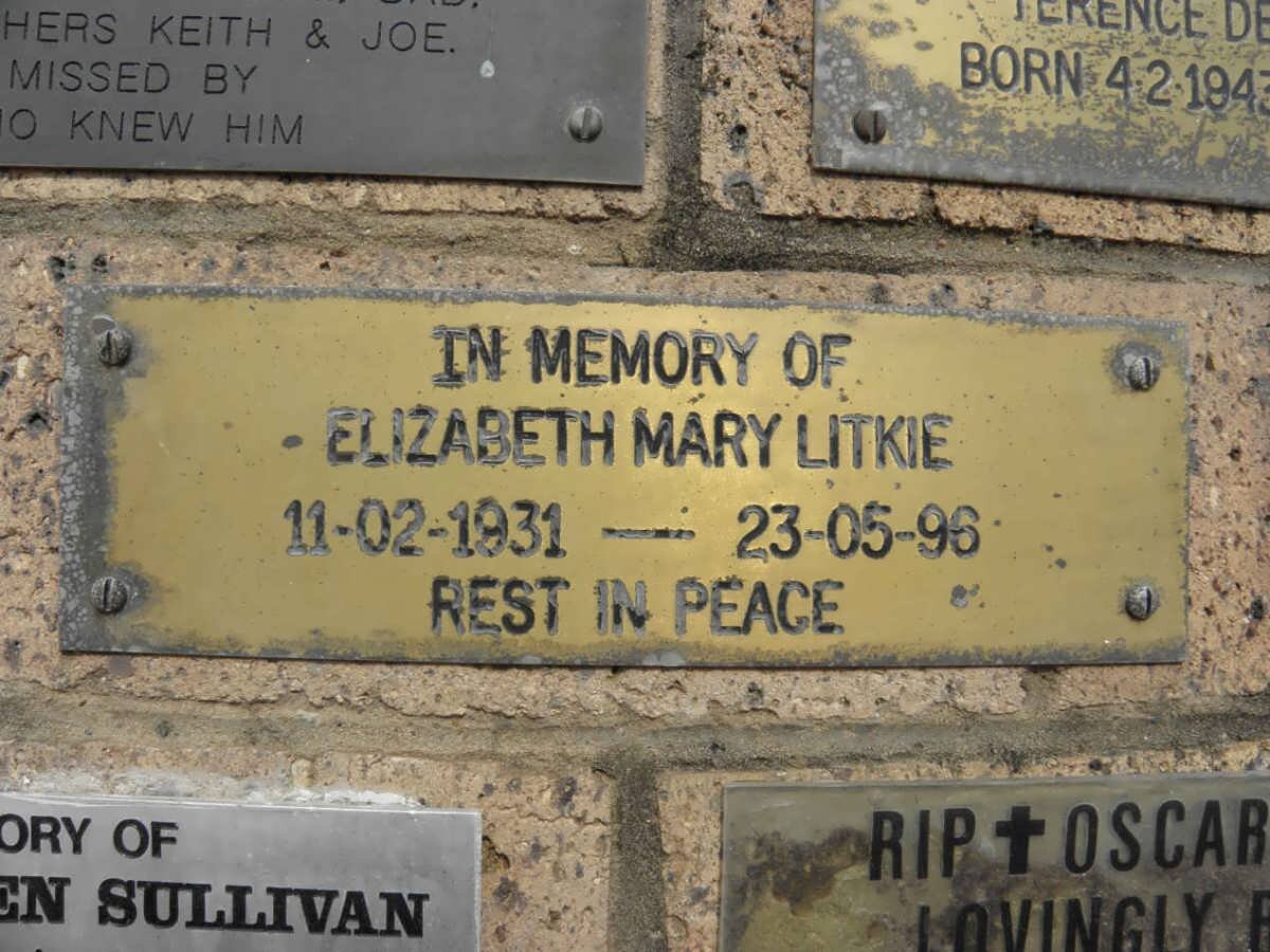 LITKIE Elizabeth Mary 1931-1996