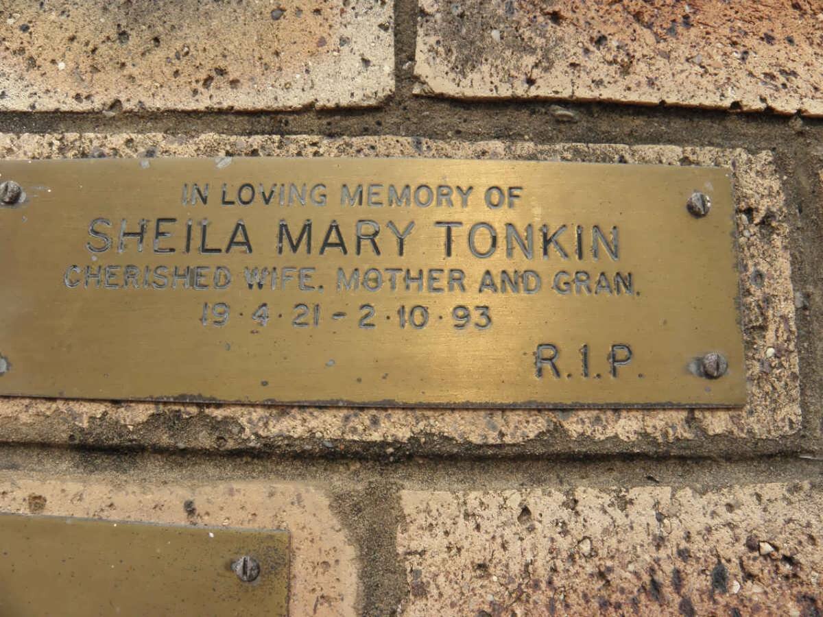 TONKIN Sheila Mary 1921-1993