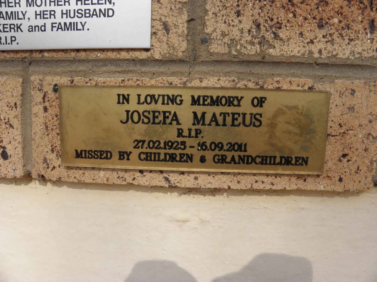 MATEUS Josefa 1925-2011