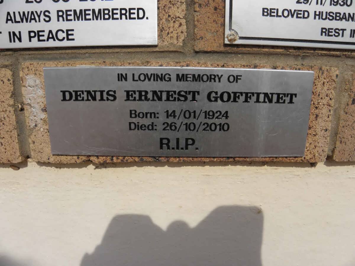 GOFFINET Denis Ernest 1924-2010