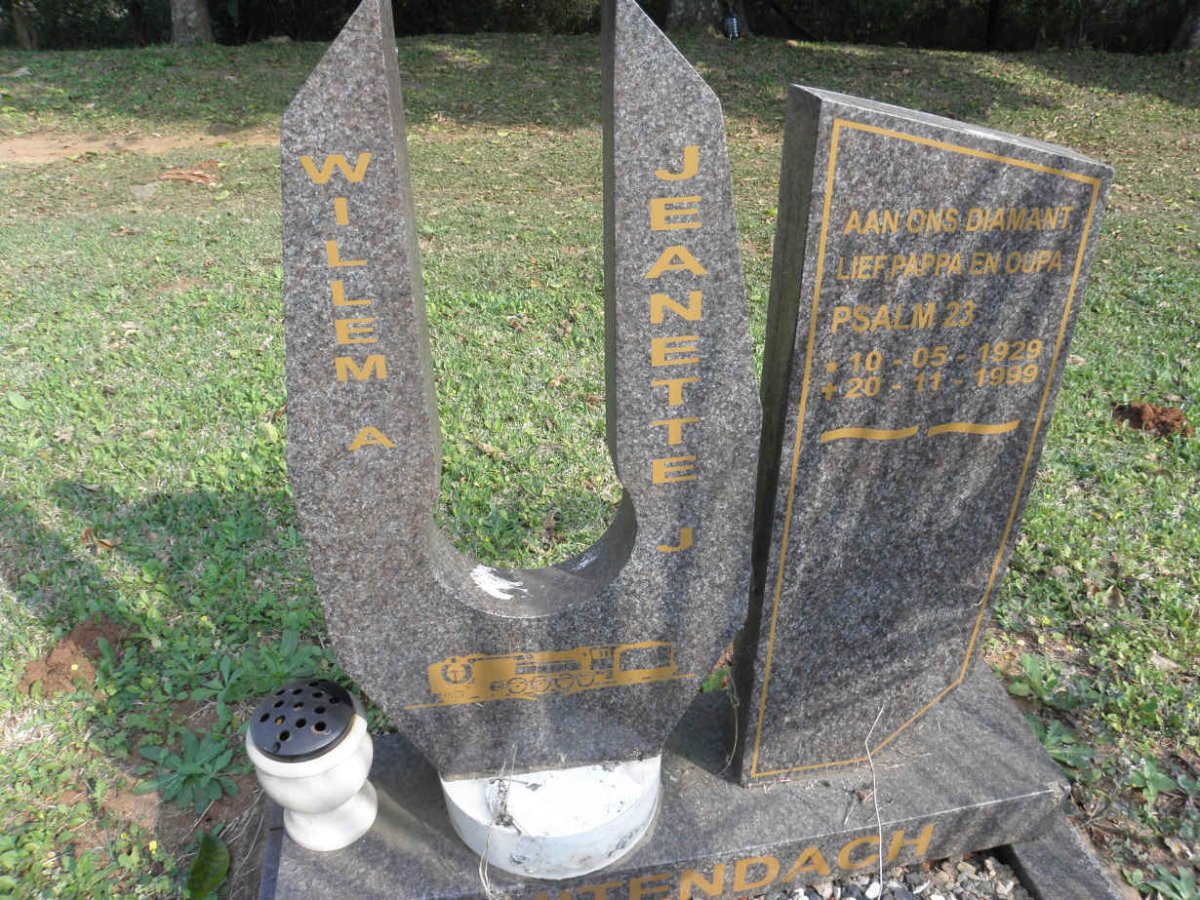 BUITENDACH Willem A. 1929-1999 &amp; Jeanette J.