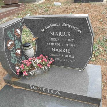 BOTHA Marius 1947-1997 &amp; Hanrie 1952-1997