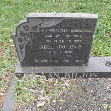 BILJON Abel Jacobus, van 1936-1997