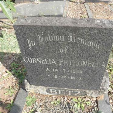 BETZ Christian Jack 1905-1975 &amp; Cornelia Petronella 1880-1978