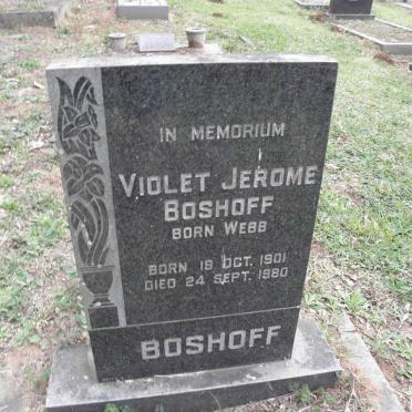 BOSHOFF Violet Jerome nee WEBB 1901-1980