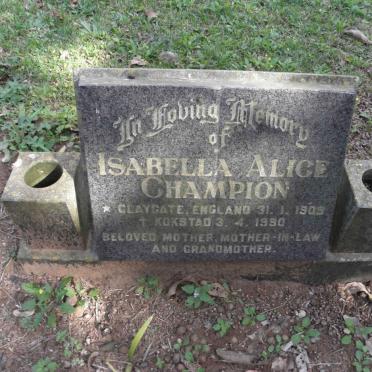 CHAMPION Isabella Alice 1909-1990